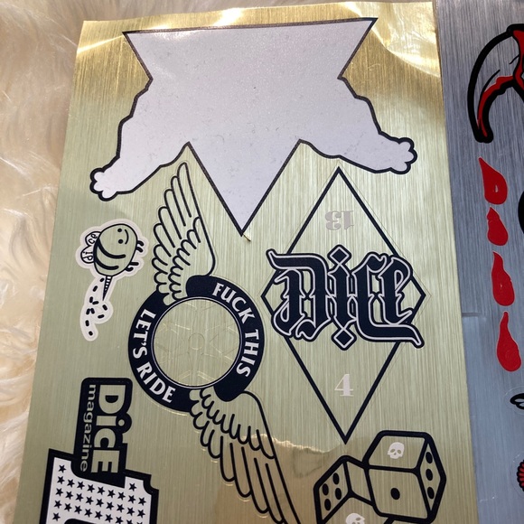 Dice Motorcycle Magazine Metallic Stickers Let’s Ride - Picture 3 of 4